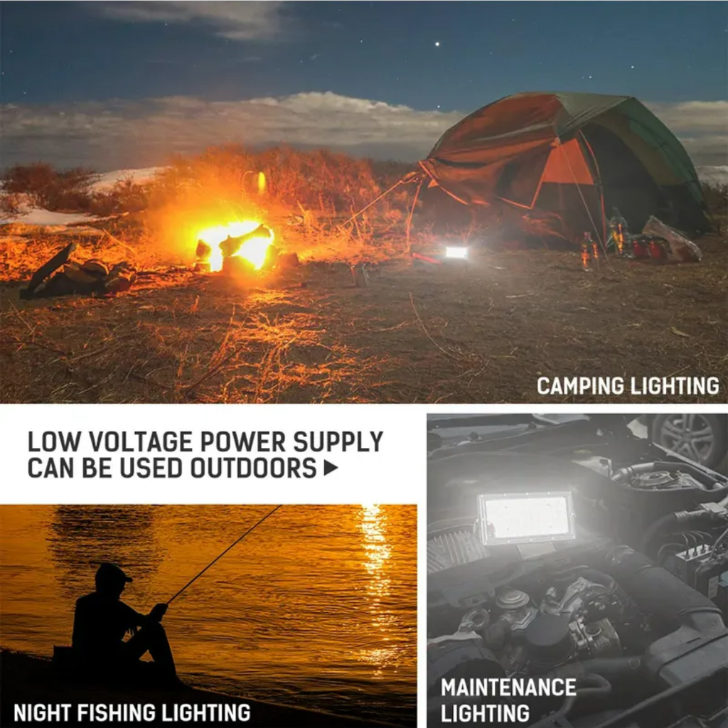 50W LED Flood Light with 120° Adjustable Angle, Waterproof White Light