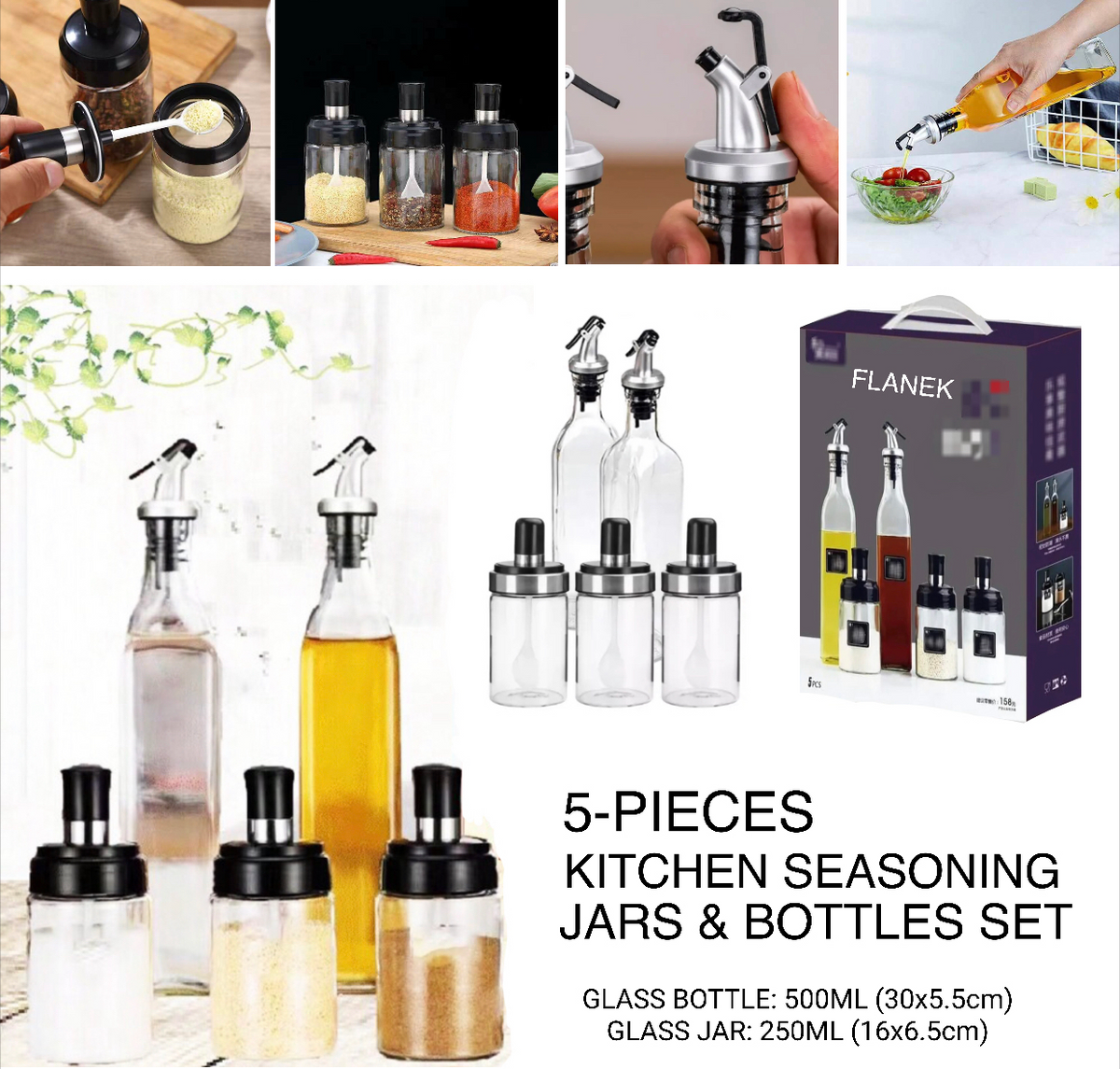 5 Pcs Oil Kitchen Set