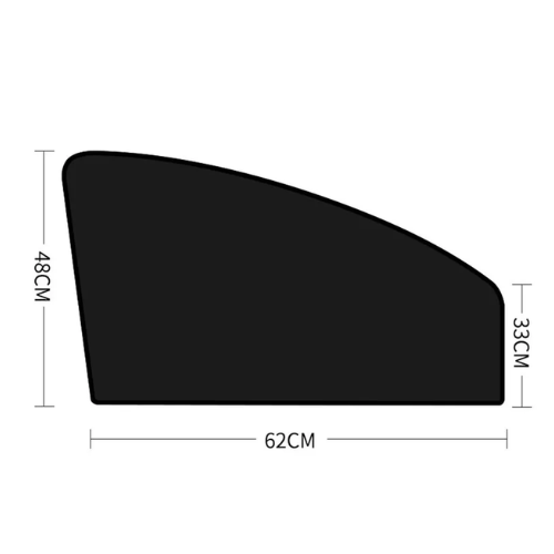 Car Front Side Window Sun Shade UV Protection Polyester Magnetic Car Sunshade Curtain (Driver Side, 62x48x33cm)