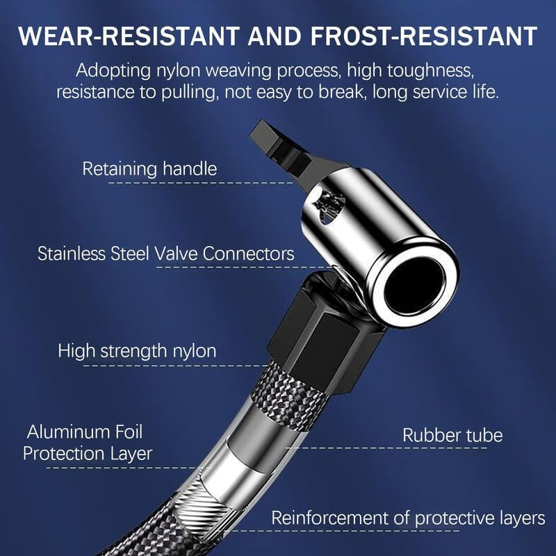 Adjustable Portable Compressor Tire Inflator with LCD Display