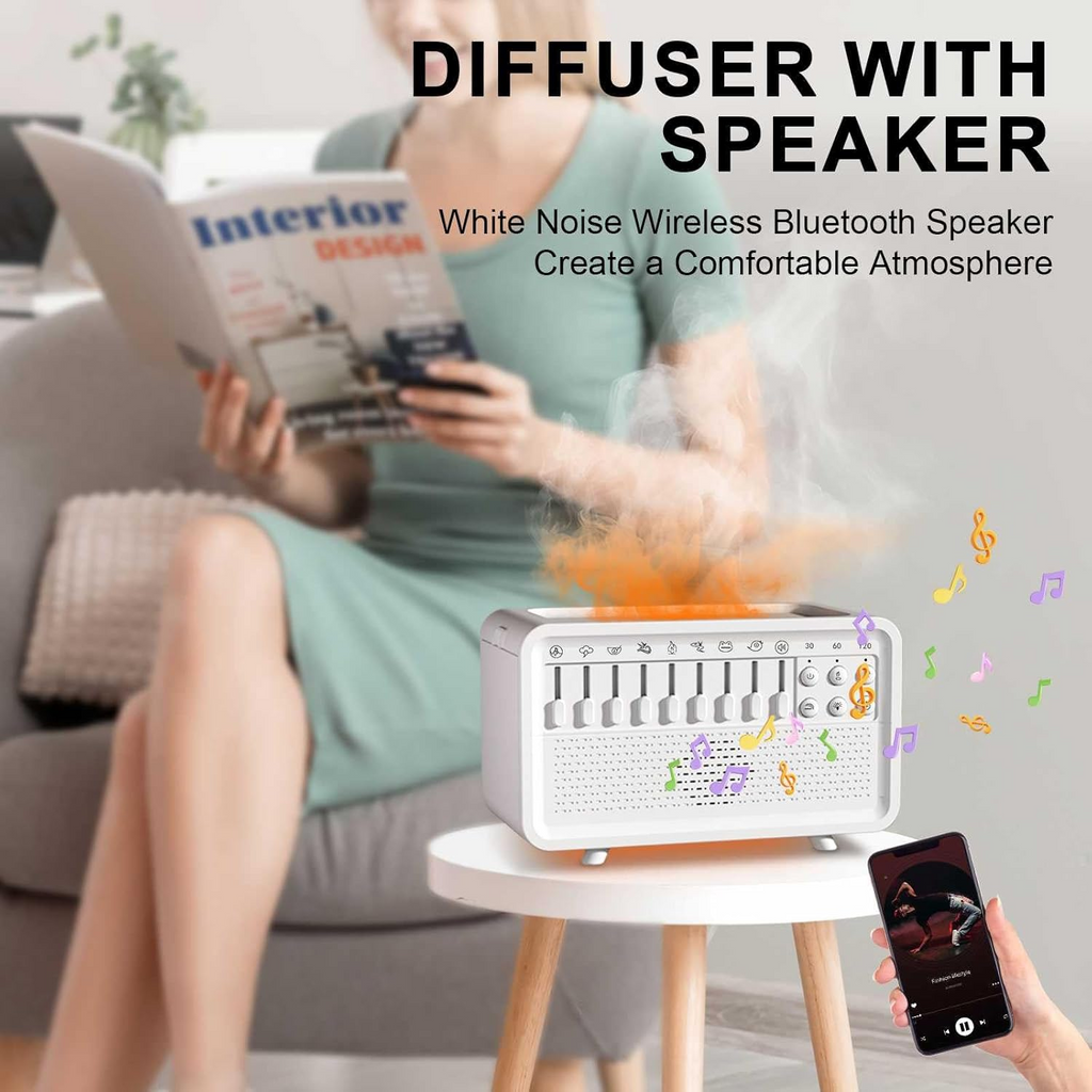 4 in 1 White Noise Sound Machine  Humidifier Diffuser