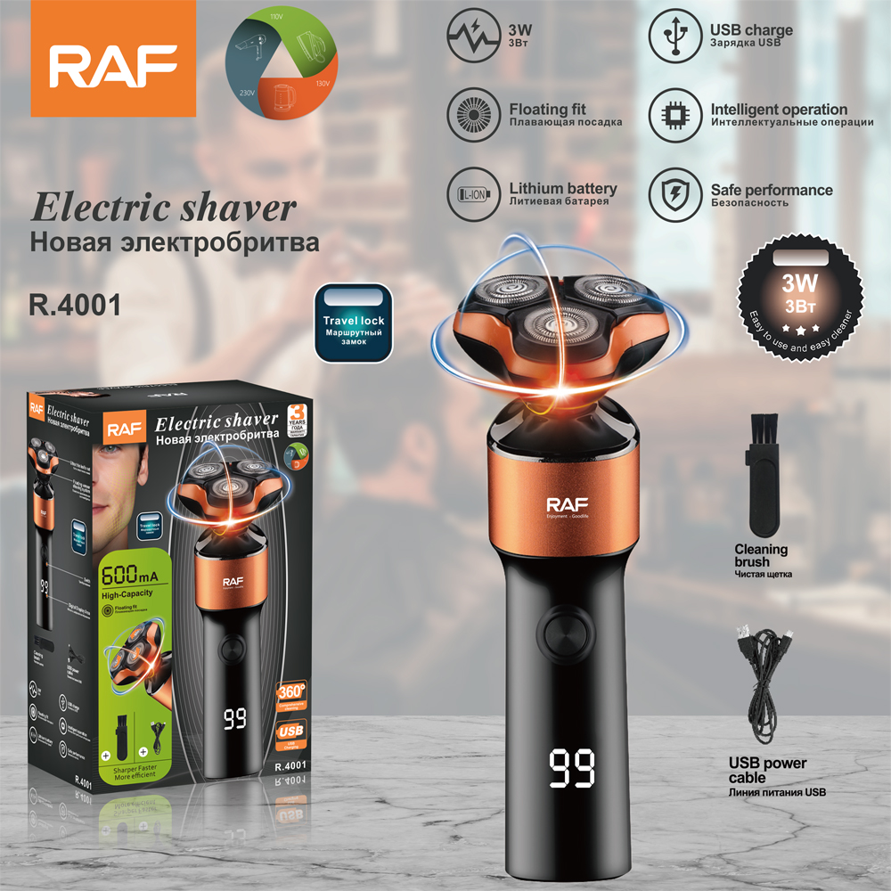 RAF Cordless Professional Hair Trimmer electric Shaver R4001