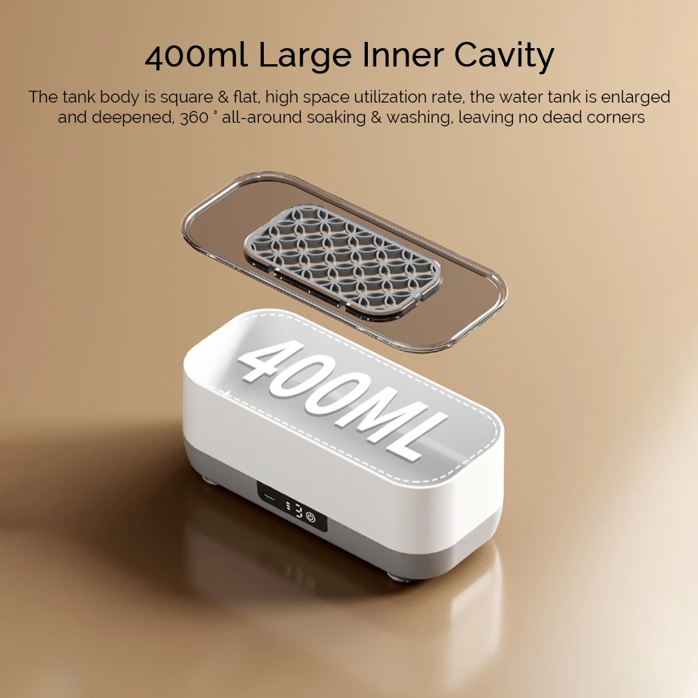 Ultrasonic Jewelry & Eyeglass Cleaner – High-Frequency Cleaning Bath for Jewelry, Makeup Brushes