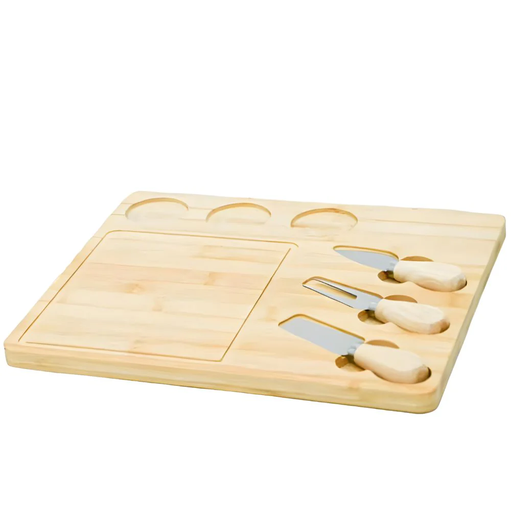 Bamboo Cheese Board Set