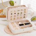 Portable PU Leather Jewelry Case Organizer Storage Display Holder LD-1013
